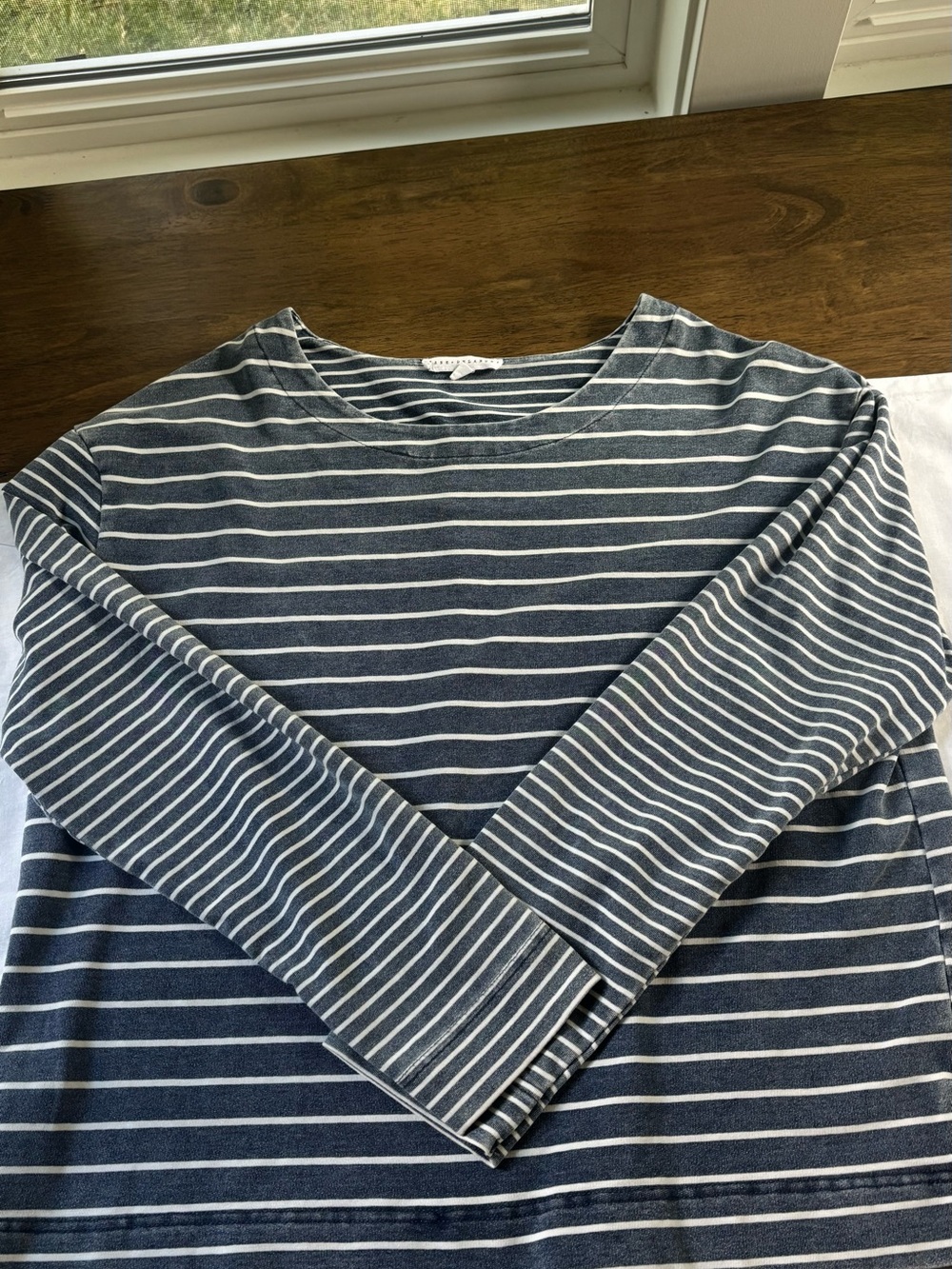 Jane and Delancey Navy and White Striped Long-Sleeve Tee